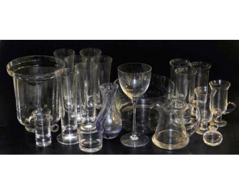 A group of Dartington, Caithness, and other glassware, including vases, tumblers, fruit bowl, tankard, etc., some boxed. (a q