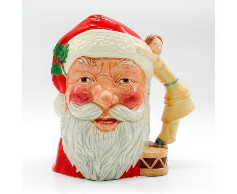 Style One. Red, white, and light brown coloration.The Santa Claus jug was introduced in 1981 and was the first to undergo ann