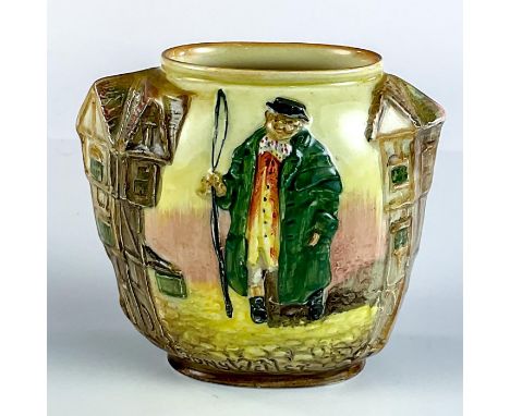 Small, with glossy finish series ware. Depicts scenes from Charles Dickensï¿½s novel, The Pickwick Papers. Royal Doulton back