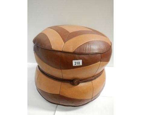 A good vintage leather pouffe