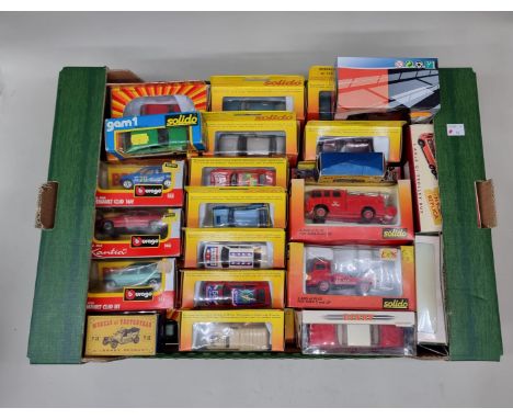 Solido:&nbsp;a group of thirty-six 1/43 scale vehicles, all boxed; together with a few other examples. 