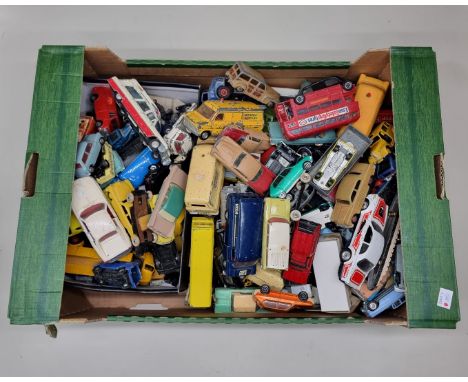 Vintage Diecast:&nbsp;a large collection of playworn vehicles, with examples by Dinky, Corgi and similar, (repaints and losse