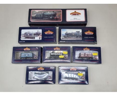 Bachmann:&nbsp;three locomotives, comprising Nos. 5555, 5355 and 6606, GWR; together with five freight wagons, all boxed. (8)