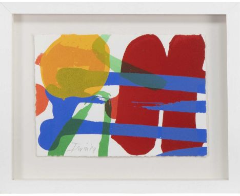 *ALBERT IRVIN RA (BRITISH, 1922-2015), ABSTRACT COMPOSITION screenprint, signed and dated '89framed and under glassimage size