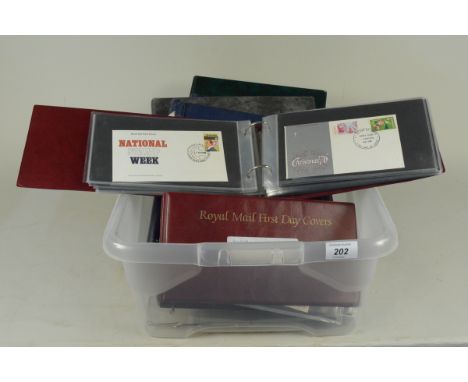 Five albums of Australian first day cover stamps plus two part filled stamp albums
