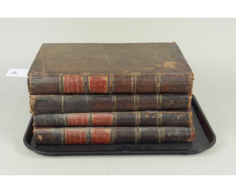 Brandt's History of the Reformation, volumes 1-4, 1770-1773, leather bound hard boards (age related wear to leather, inner pa