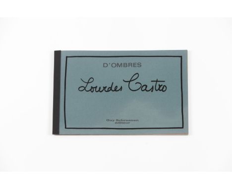 Lourdes Castro (n. 1930)"D'Ombres"Book composed by rhodoïd front and back cover, half transparent paper and silkscreens on pa