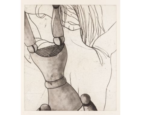 David Salle (n. 1952)"Composition"Etching on paperSigned, dated 1990 and numbered 17/100Ed. Fondation France Libertés Daniell