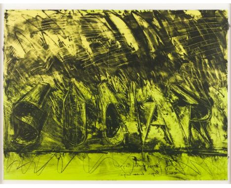 Bruce Nauman (n. 1941)"Sugar/Ragus", 1973Lithograph and color silkscreen on Arjomari paperSigned, dated 73 and numbered 23/57