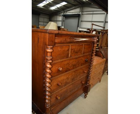 A 19th Century mahogany Scotch style chest of drawers, width approx. 124cm