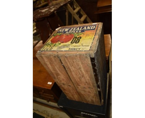 A vintage fruit crate