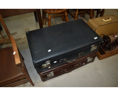 Two vintage suitcases
