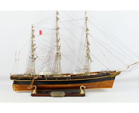 Sergal - A kit built wooden model of the 'Cutty Sark'. The 1:78 scale model is attributed to the kit by Sergal is constructed