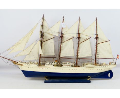 Artesania Latina - A kit built wooden and plastic model of 'Juan Sebastian de Elcano'. This impressive Spanish Schooner Brig 