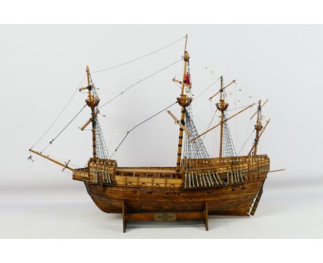 Caldercraft - A kit built wooden model of the 'Mary Rose 1510'. The kit is attributed to the 1:64 scale kit by Caldercraft an