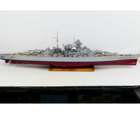 Amati - A large impressive kit built model of the German WW2 battleship 'Bismark'. The kit is attributed to the 1:200 scale k