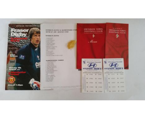 FOOTBALL, Swindon Town v Manchester United, 4th August 1987, Fraser Digby Testimonial, hospitality package, inc. ticket/ invi