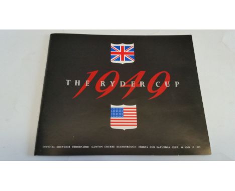 GOLF, The Ryder Cup 1949 programmes, with tickets intact on first page, very minor colour loss to cover, excellently kept exa