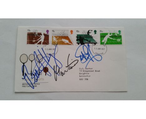 TENNIS, signed commemorative cover by Boris Becker, Steffi Graf &amp; Martina Navratilova, first day issue dated 12th Jan 199