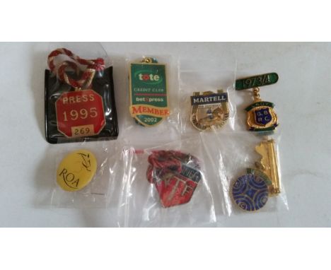 HORSERACING, assorted enamel badges, inc. Great Bentley Running Club Lady 1973/74, Great Bentley Running Club officials badge