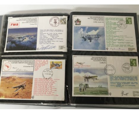 An interesting album containing signed RAF and other Aeronautical first day covers approximately 40 signed covers. NO RESERVE