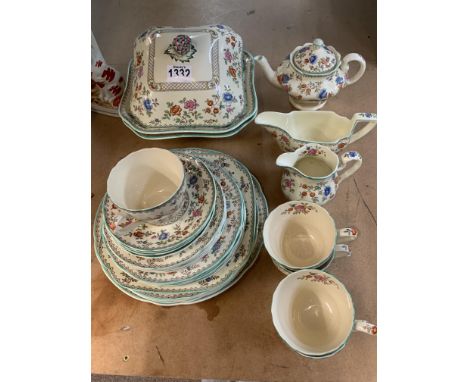 Copeland Spode Royal Jasmine part dinner service. ( D)