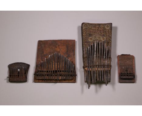 Central Africa, a collection of four sanza Provenance the collection Musical instruments of Piet van Boxel, The Hague Provena