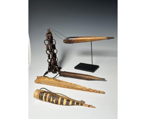 P.N. Guinea, four bamboo mouth harps, Provenance: The private collection of Musical instruments of Piet van Boxel, The Hague,