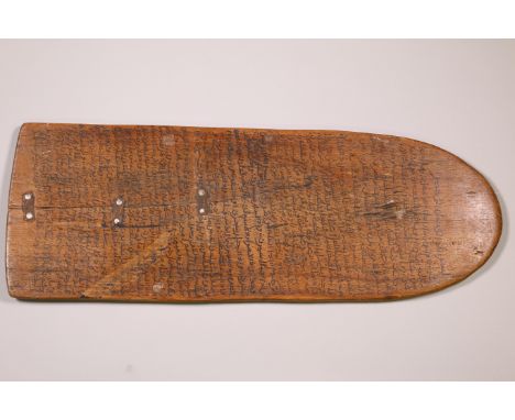 Somalia, wooden tablet with Koranic scripture. Provenance: The private collection of Musical instruments of Piet van Boxel, T