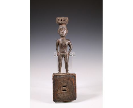 Sumba, four stringed music instrument, late 19th - early 20th century. with hollowed resonance box and with a stranding male 