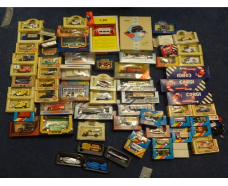 A collection diecast models including Corgi, Lledo, Matchbox, mostly boxed (70)