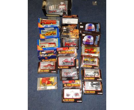 Collection of Fire Engine Diecast Models, Corgi Fire Heroes, also Corgi Fire Support Vehicles etc. (approx 44)