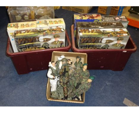 A quantity of Action Man type military figures with kit, made by Dragon Models and Did Corporation, with action man type doll
