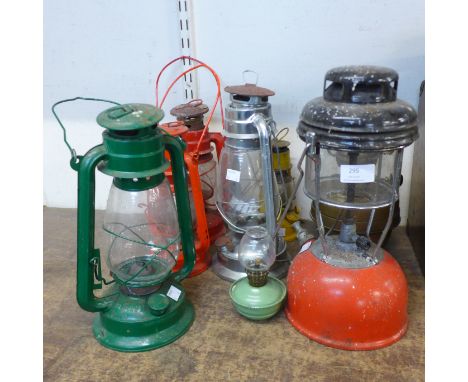 Six vintage Tilley lamps 