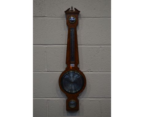 A MODERN 19TH CENTURY STYLE BAROMETER, with thermometer, height 87cm