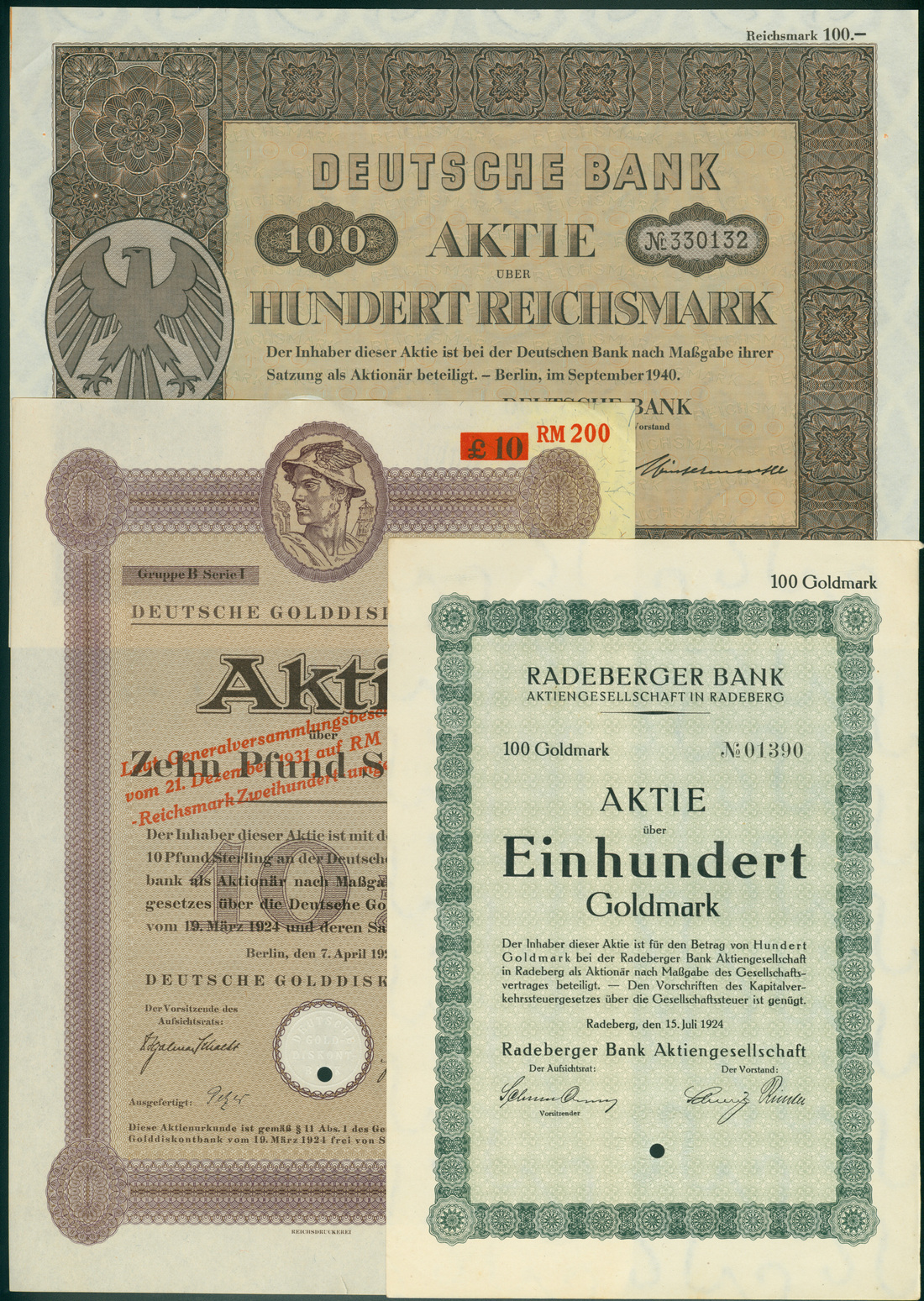 Mixed Lot Banking And Finance 57 Different Share Certificates