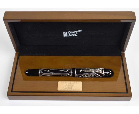 Montblanc, Andrew Carnegie, limited edition fountain pen with box and certificate. Montblanc, Patron of the Arts Series 4810,