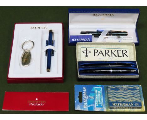 Quantity of boxed vintage pens Inc. Watermans, Parker, Sheaffer, etc

all used and unchecked 