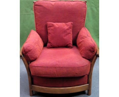 Ercol mid 20th century oak spindle back country style armchair. Approx. 97 x 90 x 79cms

Ercol mid 20th century oak spindle b