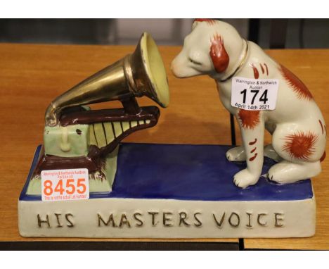 Ceramic His Master's Voice dog and gramophone. Not available for in-house P&amp;P, contact Paul O'Hea at Mailboxes on 01925 6
