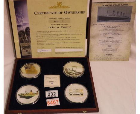 Titanic Windsor Mint limited edition four coin boxed set. P&amp;P Group 2 (£18+VAT for the first lot and £3+VAT for subsequen