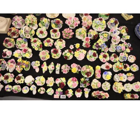 Large collection of ceramic flower displays, various makers including Coalport, Aynsley etc. Not available for in-house P&amp