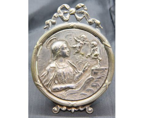 Childs religious bedside protector, signed 'Ruffony', H: 8cm. P&amp;P Group 1 (£14+VAT for the first lot and £1+VAT for subse