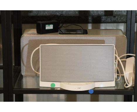 Bose sounddock music system with power lead and an acoustic solutions iPod docking station. Not available for in-house P&P, c