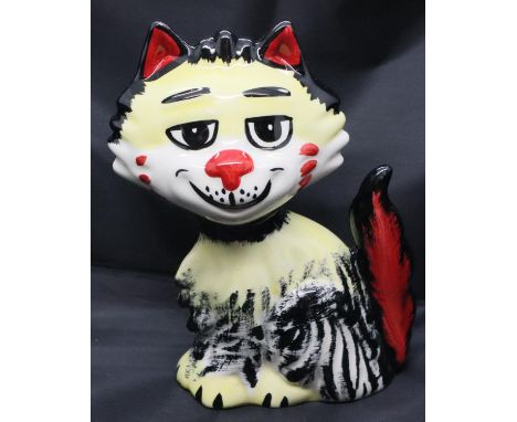Lorna Bailey cat Shaggy, H: 14cm. P&amp;P Group 2 (£18+VAT for the first lot and £3+VAT for subsequent lots) 