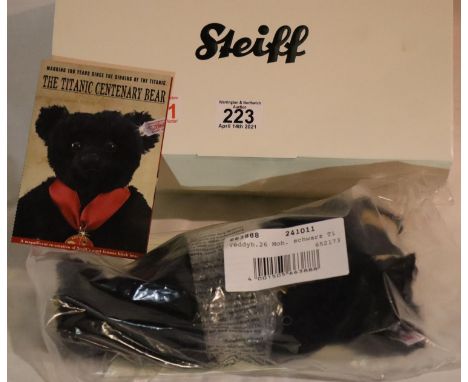 Steiff Titanic centenary bear with Titanic model ship, still sealed. P&amp;P Group 2 (£18+VAT for the first lot and £3+VAT fo