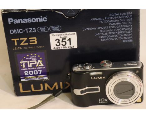 Boxed Panasonic Lumix DMC-T23 digital camera with Leica lens. P&amp;P Group 1 (£14+VAT for the first lot and £1+VAT for subse