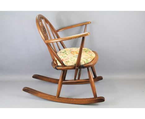 Miniature Ercol Light Oak Rocking Chair.&nbsp;