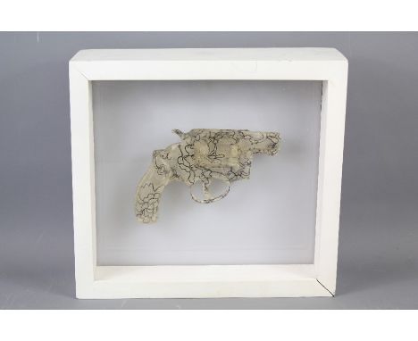 Nikki Luna Philippines (1977- ) Contemporary Artist. Light-box, Resin and Lace Sculpture, approx 28 x 26 x 10 cms.The revolve