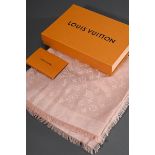 Louis Vuitton Stola "Monogram Classic" in greige mit Fransenabschluss und gewebter Signatur, 60% Se